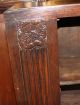Cute English Antique Art Deco Dark Oak Bookcase / Cabinet. 1900-1950 photo 4