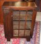 Cute English Antique Art Deco Dark Oak Bookcase / Cabinet. 1900-1950 photo 5