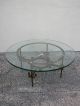 Mid - Century Round Glass - Top Coffee Table 2654 Post-1950 photo 1