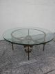 Mid - Century Round Glass - Top Coffee Table 2654 Post-1950 photo 3