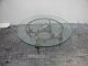 Mid - Century Round Glass - Top Coffee Table 2654 Post-1950 photo 7