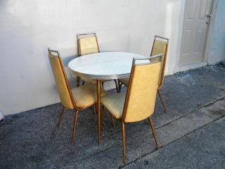 Vintage Mid - Century Dining Table With 4 Chairs By Walter Of Wabash 2608 photo