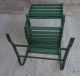 Vtg Green Outdoor/patio Spring Arm Chair W/ Metal Frame & Wood Slats Post-1950 photo 10