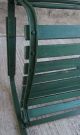 Vtg Green Outdoor/patio Spring Arm Chair W/ Metal Frame & Wood Slats Post-1950 photo 11