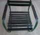 Vtg Green Outdoor/patio Spring Arm Chair W/ Metal Frame & Wood Slats Post-1950 photo 2
