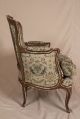 Pair Of Louis Xv French Associated Side & Arm Painted Carved Antique Chairs 1800-1899 photo 4