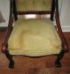 Antique Dark Finish Hand Carved Medieval Gothic Claw Drake Foot Furniture Chair 1800-1899 photo 2