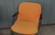 Pair Steelcase Pollock Shell Back Chairs With Chrome Base Orange Vintage Retro Post-1950 photo 2