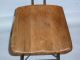 Vintage 1940s Factory Industrial Chair Angle Steel Stool Co - Wood Seat 1900-1950 photo 2