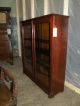 Antique 2 Door Butterprint Bookcase Cabinet With Wavy Glass Unknown photo 2