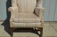 Antique Carved Legs Wingback Fireside Club Lounge Chair Vintage Furniture Post-1950 photo 4
