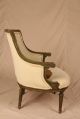 Antique French Louis Xvi Style Velvet Carved And Painted Bergere Arm Chair 1900-1950 photo 1
