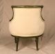 Antique French Louis Xvi Style Velvet Carved And Painted Bergere Arm Chair 1900-1950 photo 2