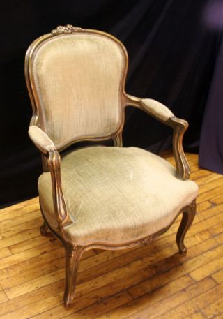 Vintage Victorian Fabric Armchair photo