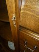 Antique Oak Bookcase Desk Side By Side Hooded W/ Beveled Mirror 1/4sawn Larkin 1900-1950 photo 5