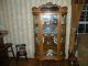 Antique Oak Curved Glass China Cabinet Beveled Mirror Larkin Outstanding Unknown photo 9