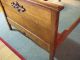 Antique Oak Bed High Back Carved Ornate Carvings Single Twin 1/4sawn Made In Usa 1900-1950 photo 8