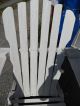 Antique Vintage Primitive Big Adirondack Arm Chair Shabby White & Chic,  Handmade 1900-1950 photo 10