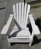 Antique Vintage Primitive Big Adirondack Arm Chair Shabby White & Chic,  Handmade 1900-1950 photo 1
