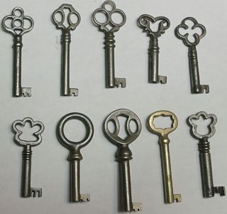 10 Antique Furniture Keys Cabinet Keys Antique Barrle Barrel Keys photo