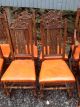 Carved Set Of 10 Oak Dining Chairs 1800-1899 photo 2