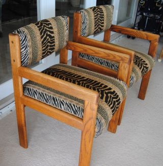 2 Mid Century Modern Side Chairs Danish Walnut Eames Era Pair (2) Euc 1950s photo