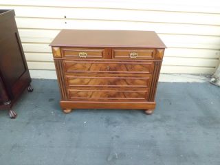 50921 Antique Walnut Dresser Chest Cabinet photo