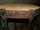 Antique Caned Top Victorian Parlour Table W/amazing Carved Base 1800-1899 photo 2