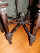 Antique Caned Top Victorian Parlour Table W/amazing Carved Base 1800-1899 photo 3