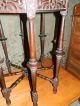 Antique Caned Top Victorian Parlour Table W/amazing Carved Base 1800-1899 photo 4