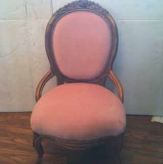 Antique Queen Anne Chairreupholstered & Refinished,  & Solid.  Ship Conus photo