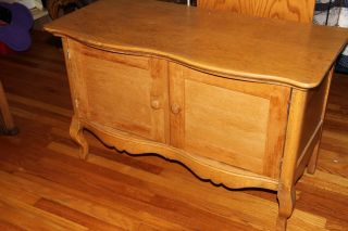 Antique Oak 2 Door Sideboard Cabinet photo