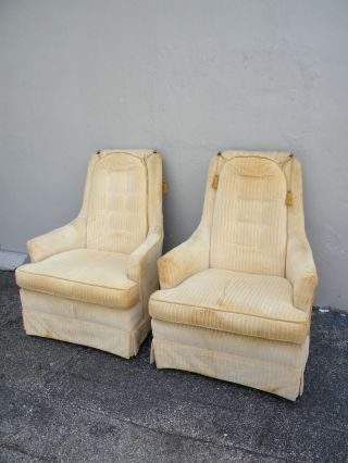 Pair Of Mid - Century Tufted Side By Side Chairs By Kay 2317 photo