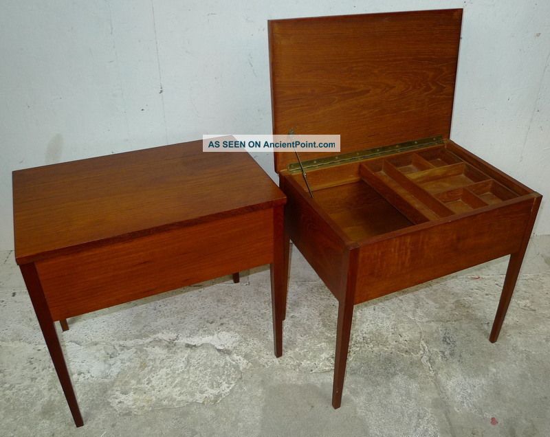 Modern Danish Design - Two X Sewing Tables/ Nightstands - Wegner,  Panton Era Post-1950 photo