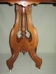 Antique Victorian Walnut Oval Parlor Lamp Table 1860 - 80 1800-1899 photo 1