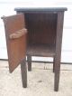 Vintage Small Solid Wood Nightstand Accent Table W/ Storage Hall Entry Unknown photo 7