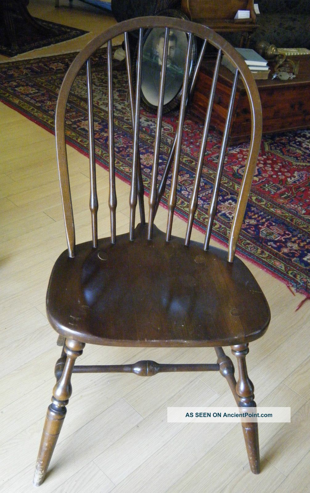 Antique Windsor Crocker Style Chair Arm Chair Mahogany Spindle 1900 