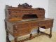 111014 : Antique French Renaissance Hunt Style Carved Desk 1800-1899 photo 3