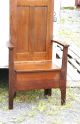 Circa 1890s Oak Hall Stand With Mirror Top And Lift Top Bench Seat - Very Clean 1800-1899 photo 2