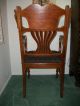 Antique Dining Room Set Made Of Tiger Oak With Six Chairs Unknown photo 3