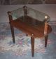 3 Retro 60’s Walnut Living Room Tables,  Thick Glass Tops Post-1950 photo 2