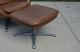 Mid Century Modern Overman Lounge Chair And Ottoman Pigskin Brown Eames Vintage Post-1950 photo 3