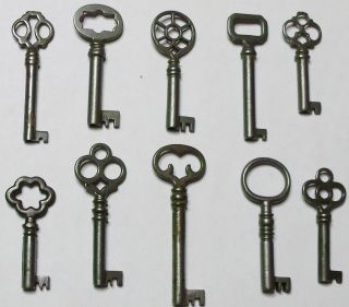 10 Antique Furniture Keys Cabinet Keys Antique Barrle Barrel Keys photo