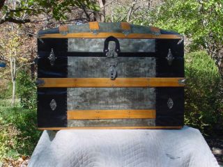 Restored Antique Mm Secour Trunk With Interior photo