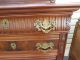 50927 Antique Victorian High Chest Dresser With Mirror Rare Find 1900-1950 photo 5