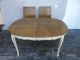 French Painted Dining Table With 6 Chairs & 2 Leaves By Dixie 1838 Post-1950 photo 1