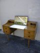 Mid Century Vanity/desk With Mirror & Stool By Lenoir 1900-1950 photo 1