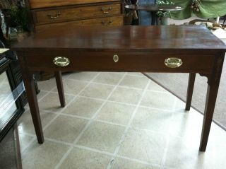 Gorgeous Antique Hepplewhite Work Table With Pulls Circa 1820 photo