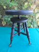Vintage Adjustable Charles Parker Co.  Piano Stool Claw Feet With Glass Balls 1800-1899 photo 7