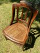 Rustic Antique Country Victorian Child/youth Chair With Caned Seat 1800-1899 photo 2